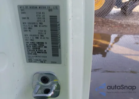 2015 Nissan Nv200 S z USA, uszkodzony, nr VIN 3N6CM0KN1FK710369